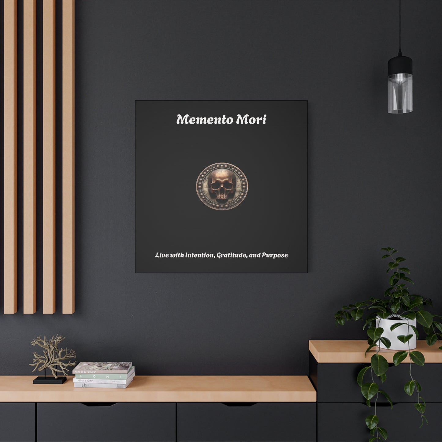 "Memento Mori" Matte Canvas - Inspirational Wall Art -"Live with Intention, Gratitude, and Purpose" - Premium Canvas from Concordia Style Boutique - Just $56.56! Shop now at Concordia Style Boutique