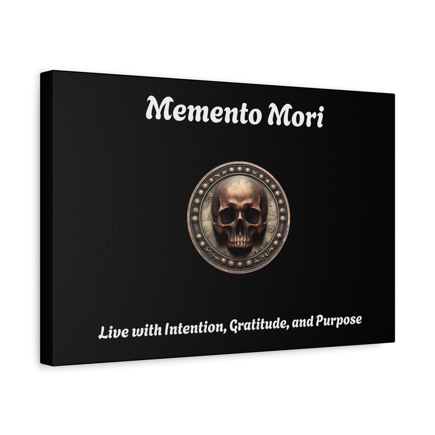 "Memento Mori" Matte Canvas - Inspirational Wall Art -"Live with Intention, Gratitude, and Purpose" - Premium Canvas from Concordia Style Boutique - Just $56.56! Shop now at Concordia Style Boutique