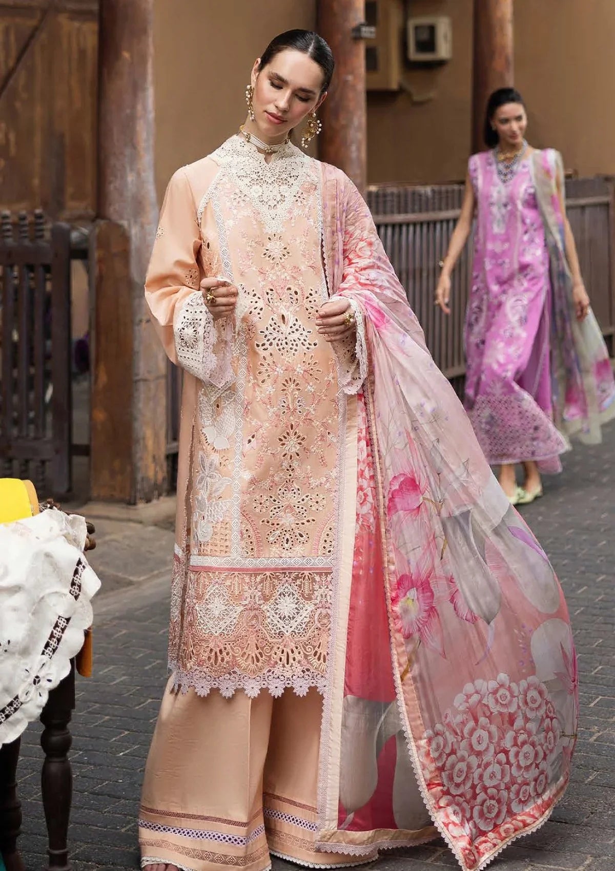 Mushq - Dream like Vibe-03 Piece Chikan Embroidered Lawn