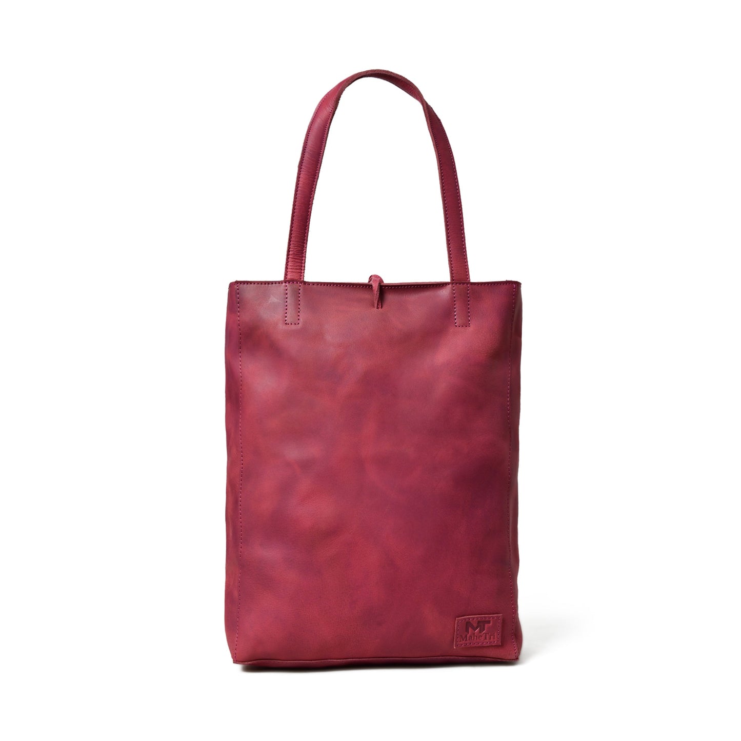Maroon Leather Tote Bag - Concordia Style Boutique