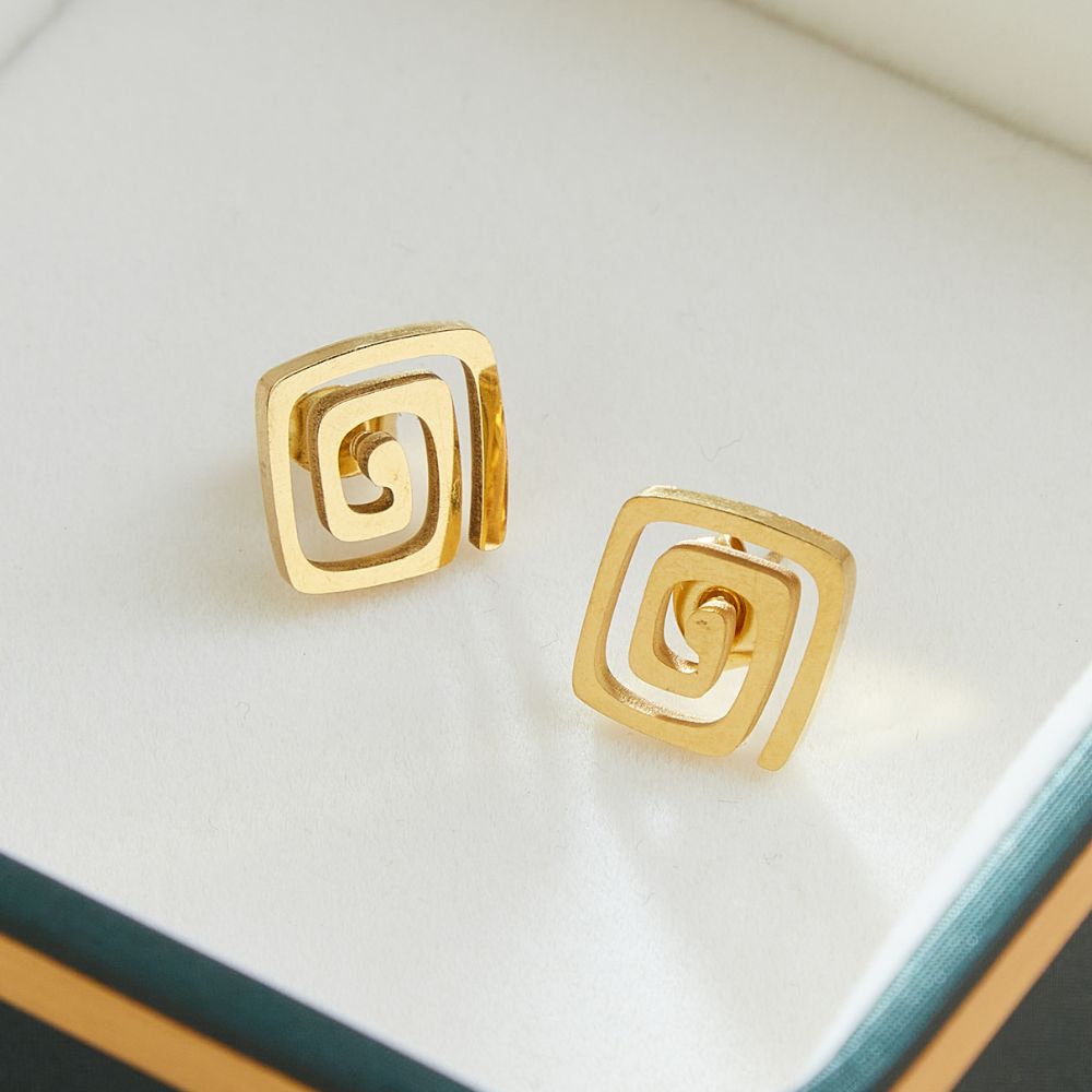 CHIC SPIRAL STUD EARRINGS (PAIR) - Concordia Style Boutique
