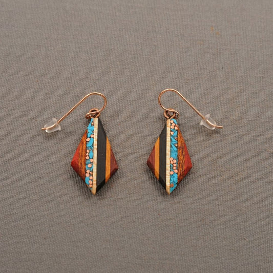 TEARDROP TURQUOISE COPPER EARRINGS (PAIR) - Concordia Style Boutique