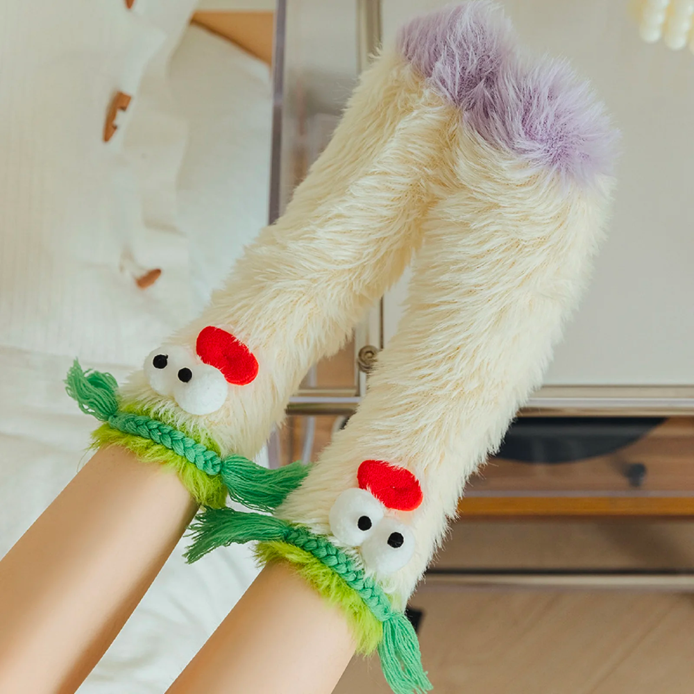 CARTOON FUZZY SOCKS - Concordia Style Boutique