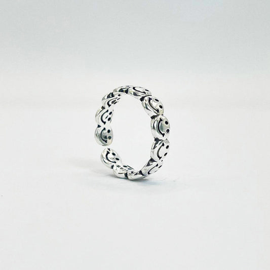 SMILEY FACE RING (ADJUSTABLE) - Concordia Style Boutique
