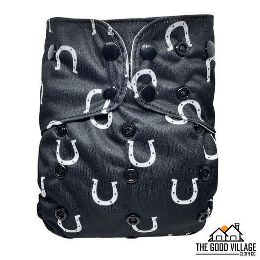 One Size Pocket Diaper | Horseshoes - Concordia Style Boutique