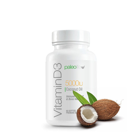 Vitamin D3 5000 IU + Coconut Oil - Premium VITAMIN D3 5000 IU from Paleolf.us - Just $22.99! Shop now at Concordia Style Boutique