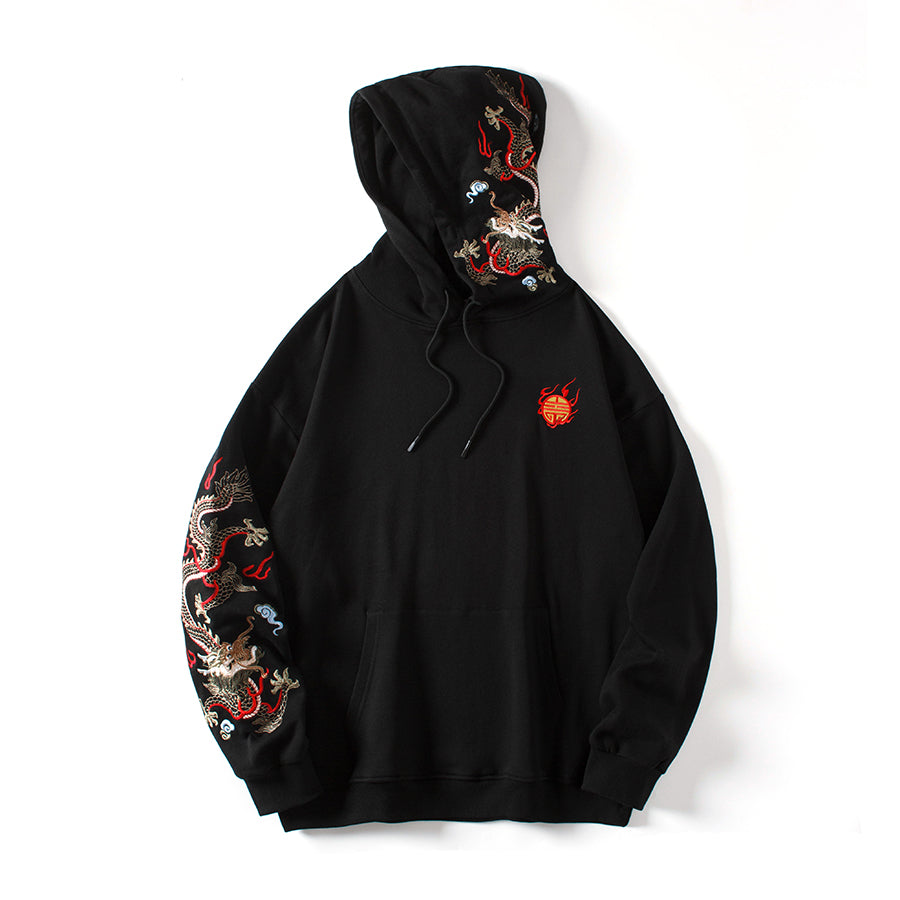 KH9190 Dragon Embroidery Hoodie - Concordia Style Boutique