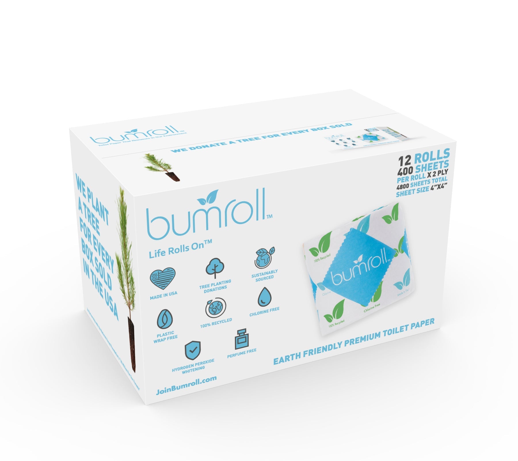 Bumroll USA Premium Toilet Paper, Plants Trees In The USA - Concordia Style Boutique