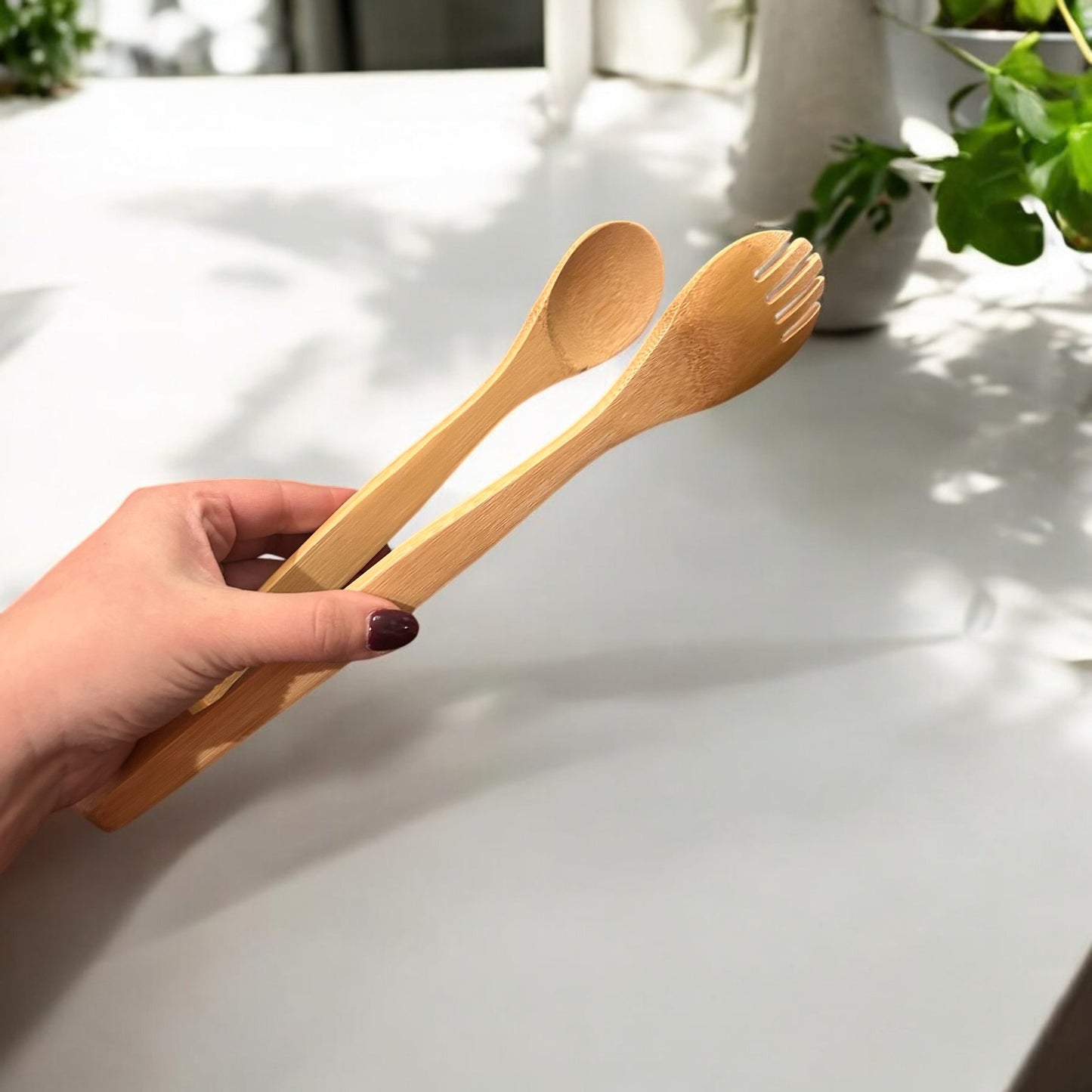 12" Bamboo Serving Tong with Fork End - Premium Bamboo Tongs from Bamboo Switch - Just $9.99! Shop now at Concordia Style Boutique