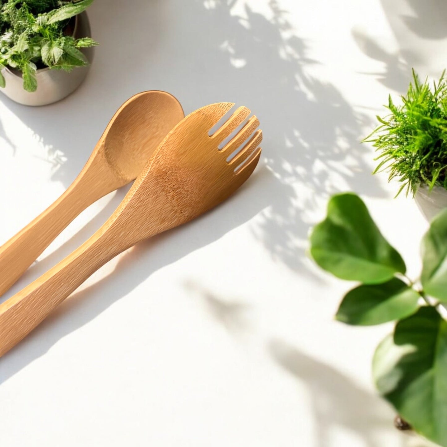 12" Bamboo Serving Tong with Fork End - Premium Bamboo Tongs from Bamboo Switch - Just $9.99! Shop now at Concordia Style Boutique
