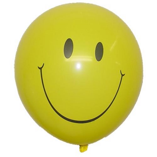 12 In. "Smiley Face" Latex Balloons | 10 Count