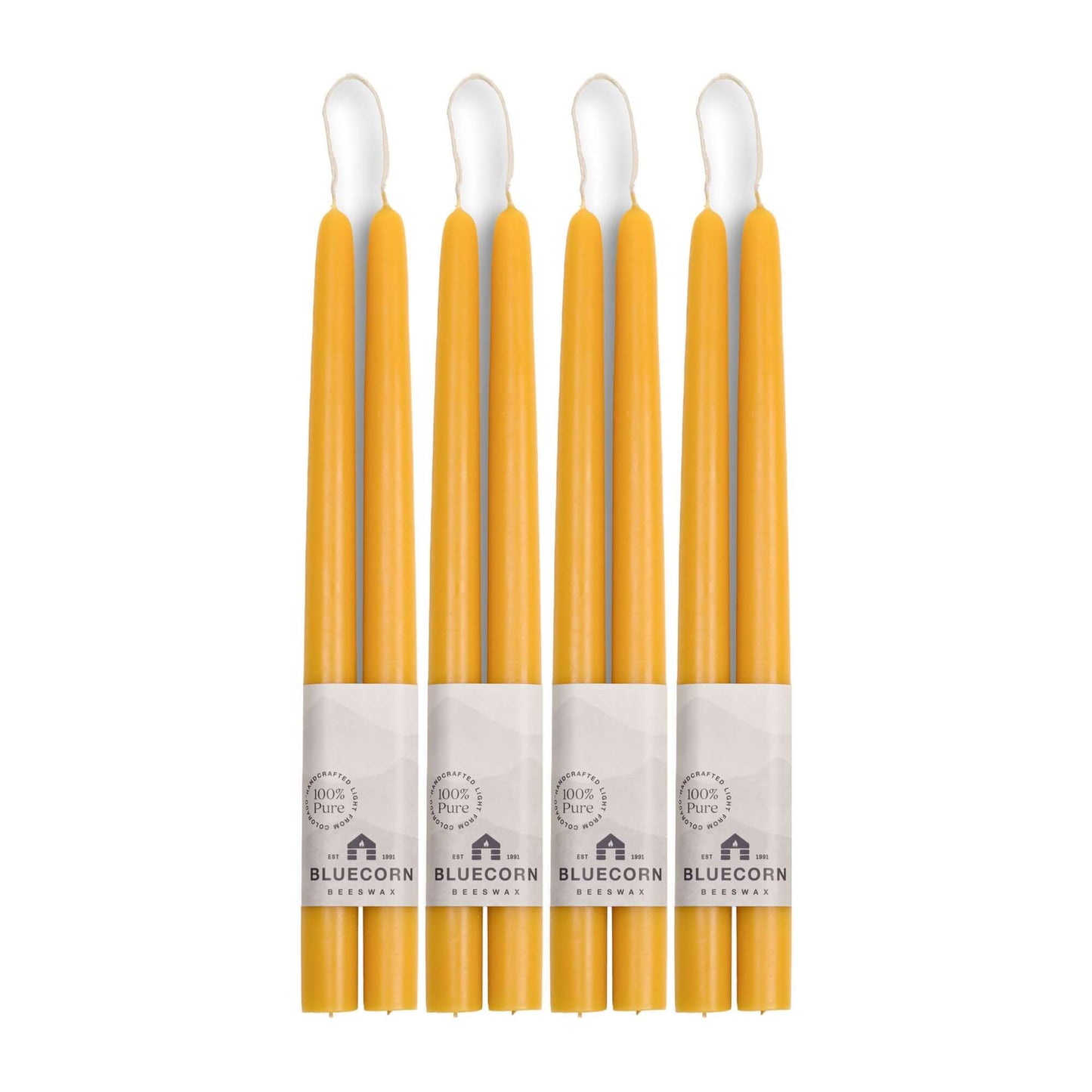 Hand-Dipped Beeswax Taper Candles - Bulk 4-Pair Bundle - Concordia Style Boutique