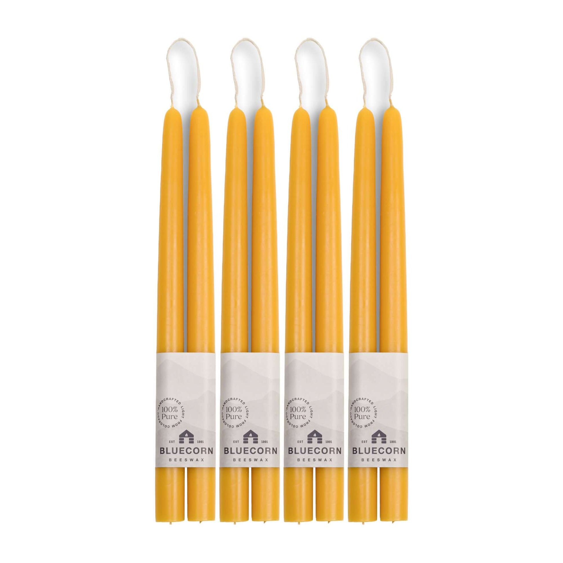 Hand-Dipped Beeswax Taper Candles - Bulk 4-Pair Bundle - Concordia Style Boutique
