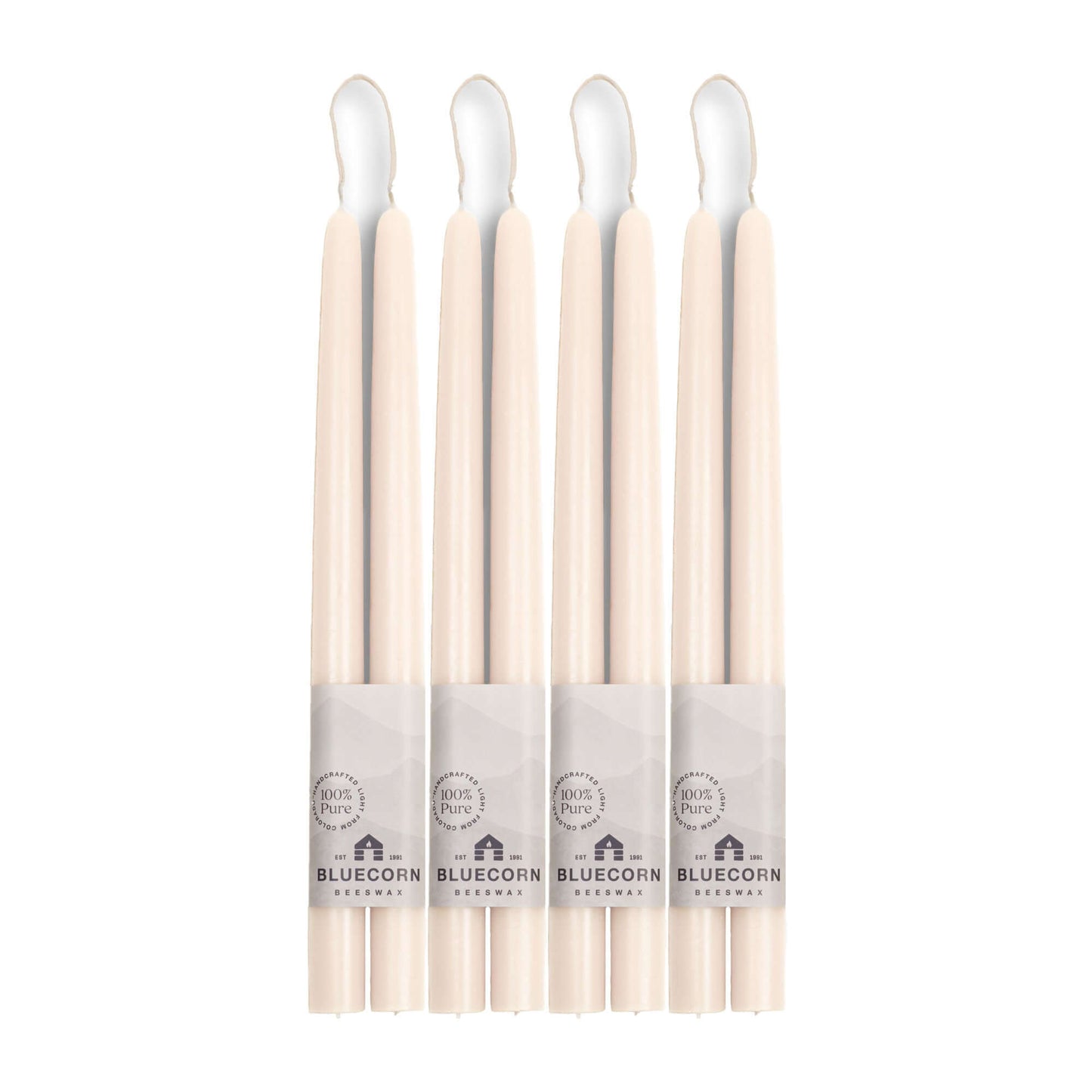 Hand-Dipped Beeswax Taper Candles - Bulk 4-Pair Bundle - Concordia Style Boutique