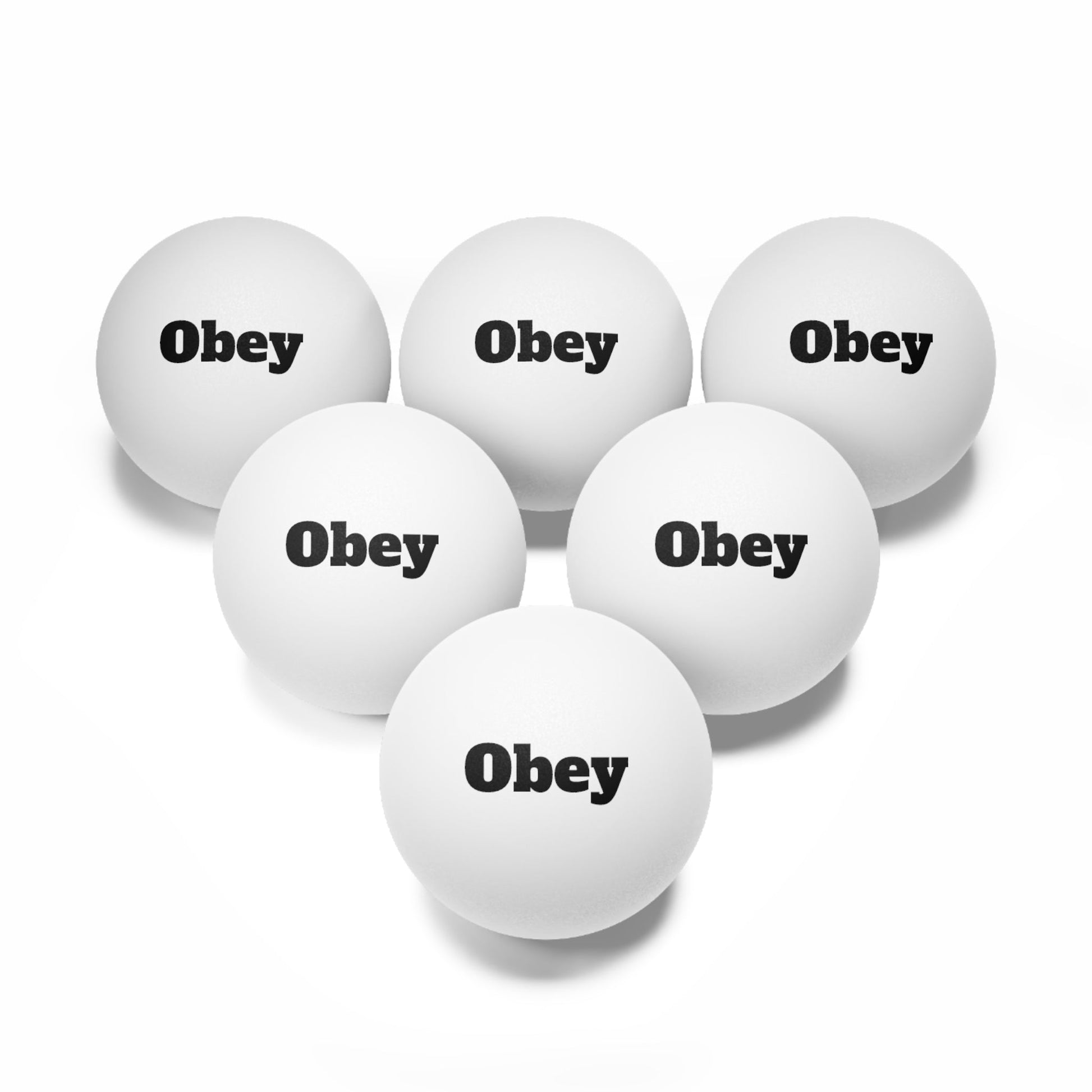 Ping Pong Balls, 6 pcs - Obey - Premium Ping Pong Balls, from Concordia Style Boutique - Just $19.90! Shop now at Concordia Style Boutique