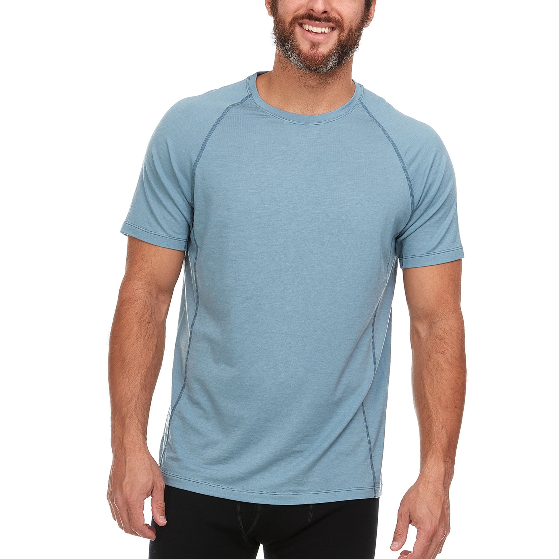Microweight - Men's Wool Raglan T-Shirt Woolverino - Concordia Style Boutique