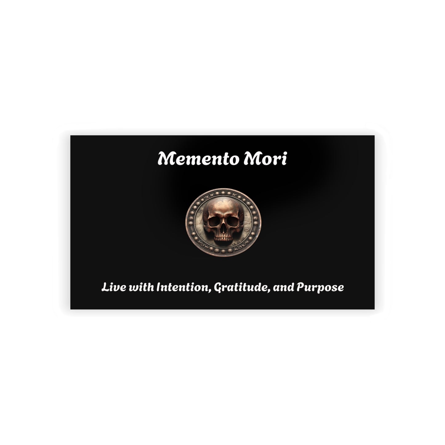 "Memento Mori" Business Cards - "Live with Intention, Gratitude, and Purpose" - Premium Business Cards from Concordia Style Boutique - Just $19.20! Shop now at Concordia Style Boutique