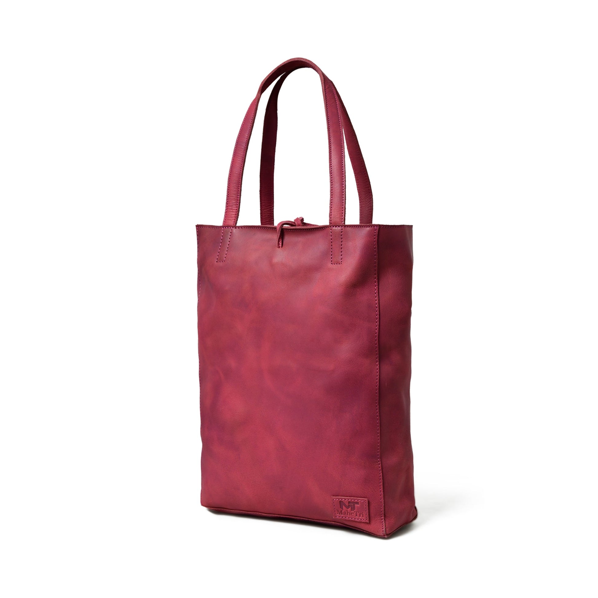 Maroon Leather Tote Bag - Concordia Style Boutique