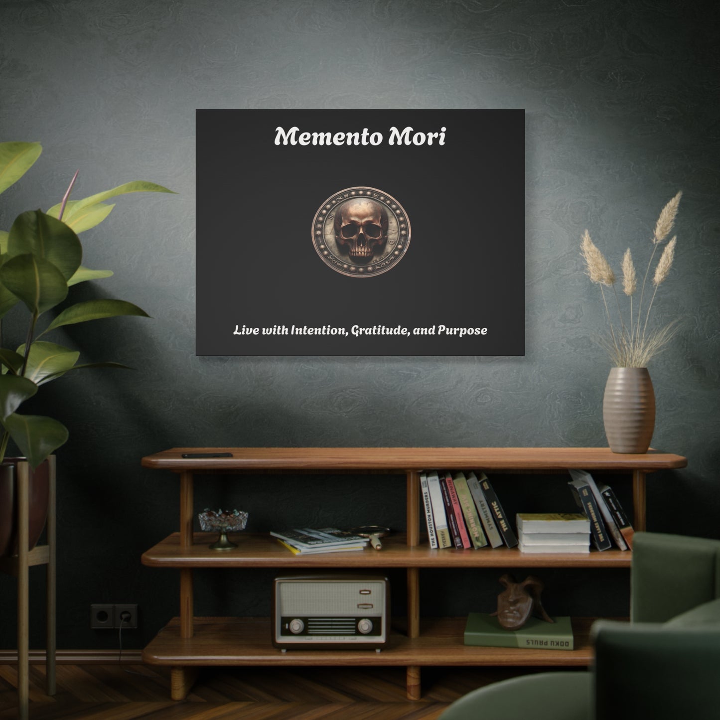 "Memento Mori" Matte Canvas - Inspirational Wall Art -"Live with Intention, Gratitude, and Purpose" - Premium Canvas from Concordia Style Boutique - Just $56.56! Shop now at Concordia Style Boutique