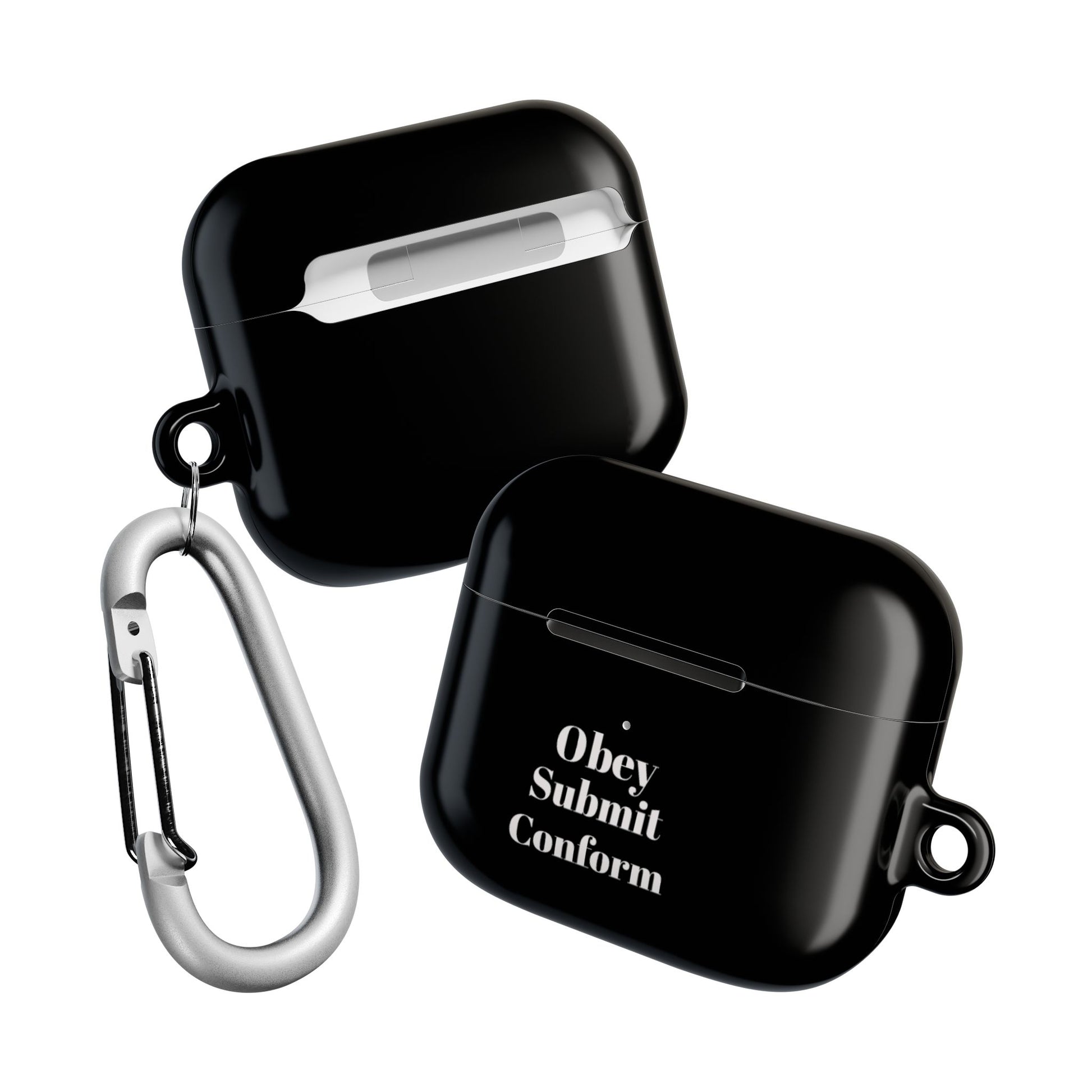 "Obey - Submit - Conform" AirPod Case - Stylish Black Accessory - Premium AirPod Case from Concordia Style Boutique - Just $24.38! Shop now at Concordia Style Boutique