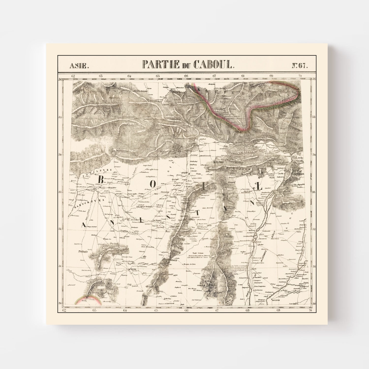 Vintage Map of Afghanistan 1827 - Concordia Style Boutique