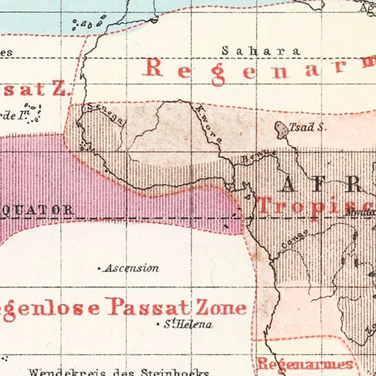 Vintage Climate Map of the World 1874 - Concordia Style Boutique