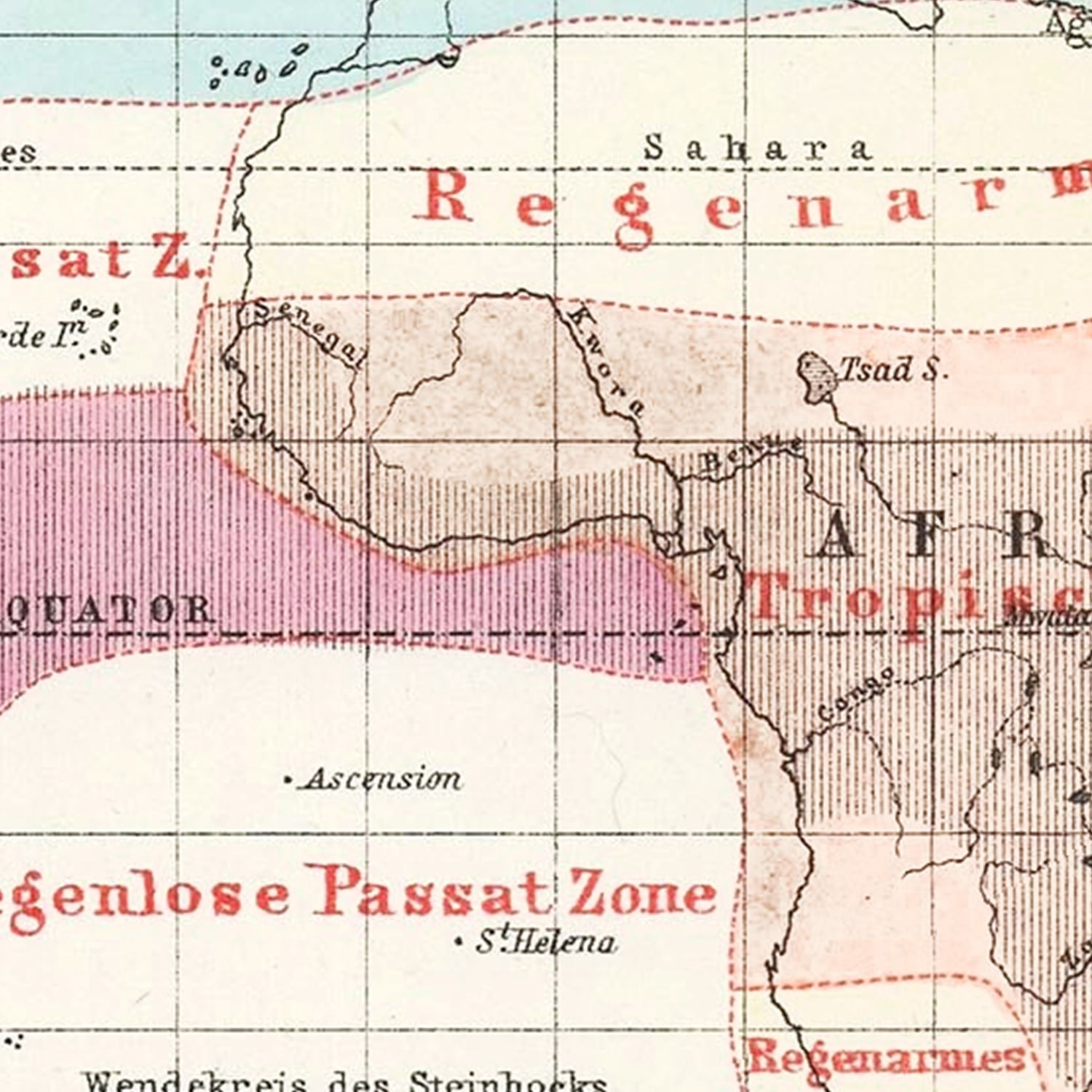 Vintage Climate Map of the World 1874 - Concordia Style Boutique