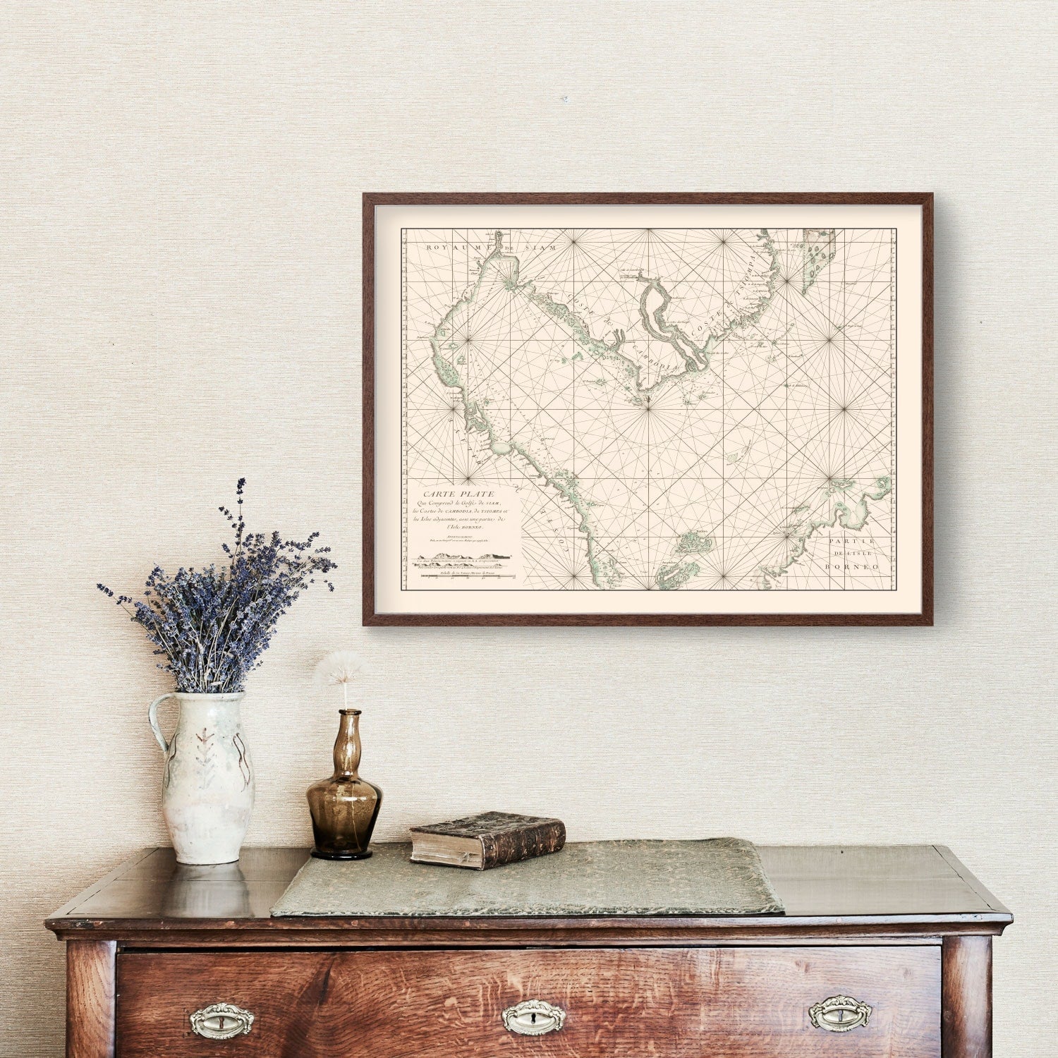 Vintage Gulf of Siam Map 1745 - Concordia Style Boutique
