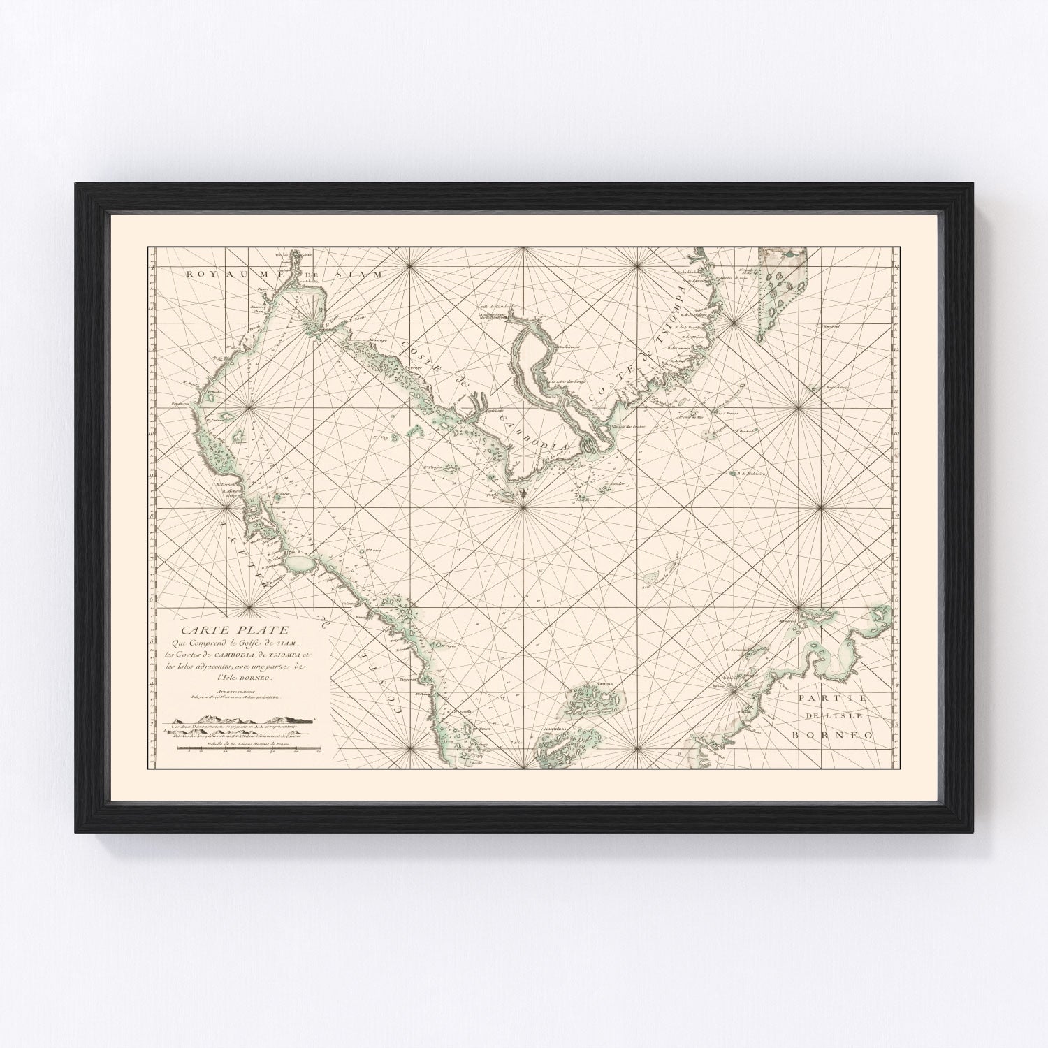 Vintage Gulf of Siam Map 1745 - Concordia Style Boutique