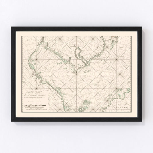 Vintage Gulf of Siam Map 1745 - Concordia Style Boutique