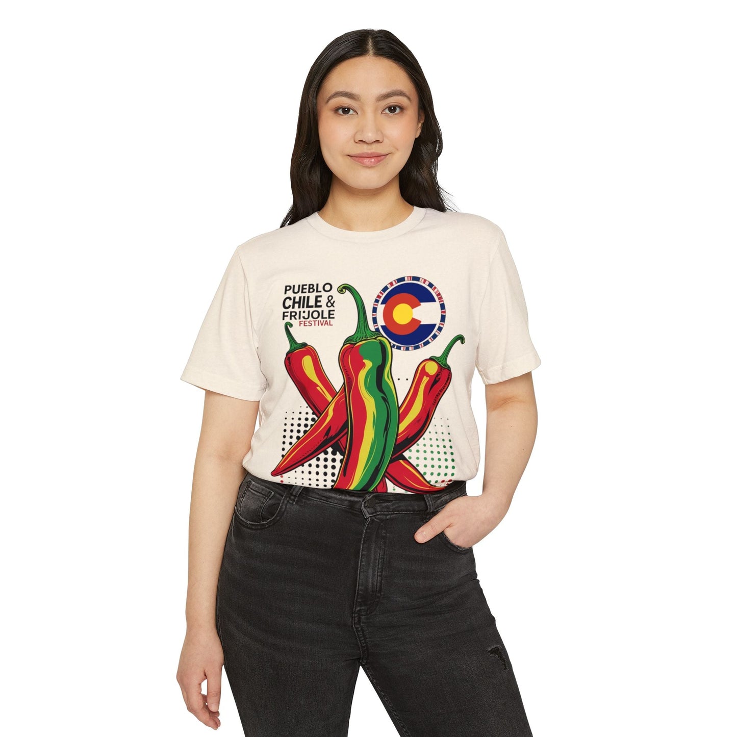Eco-Friendly Unofficial Pueblo Chile & Frijoles Festival 2025 T-Shirt – Wear the Flavor of Colorado!