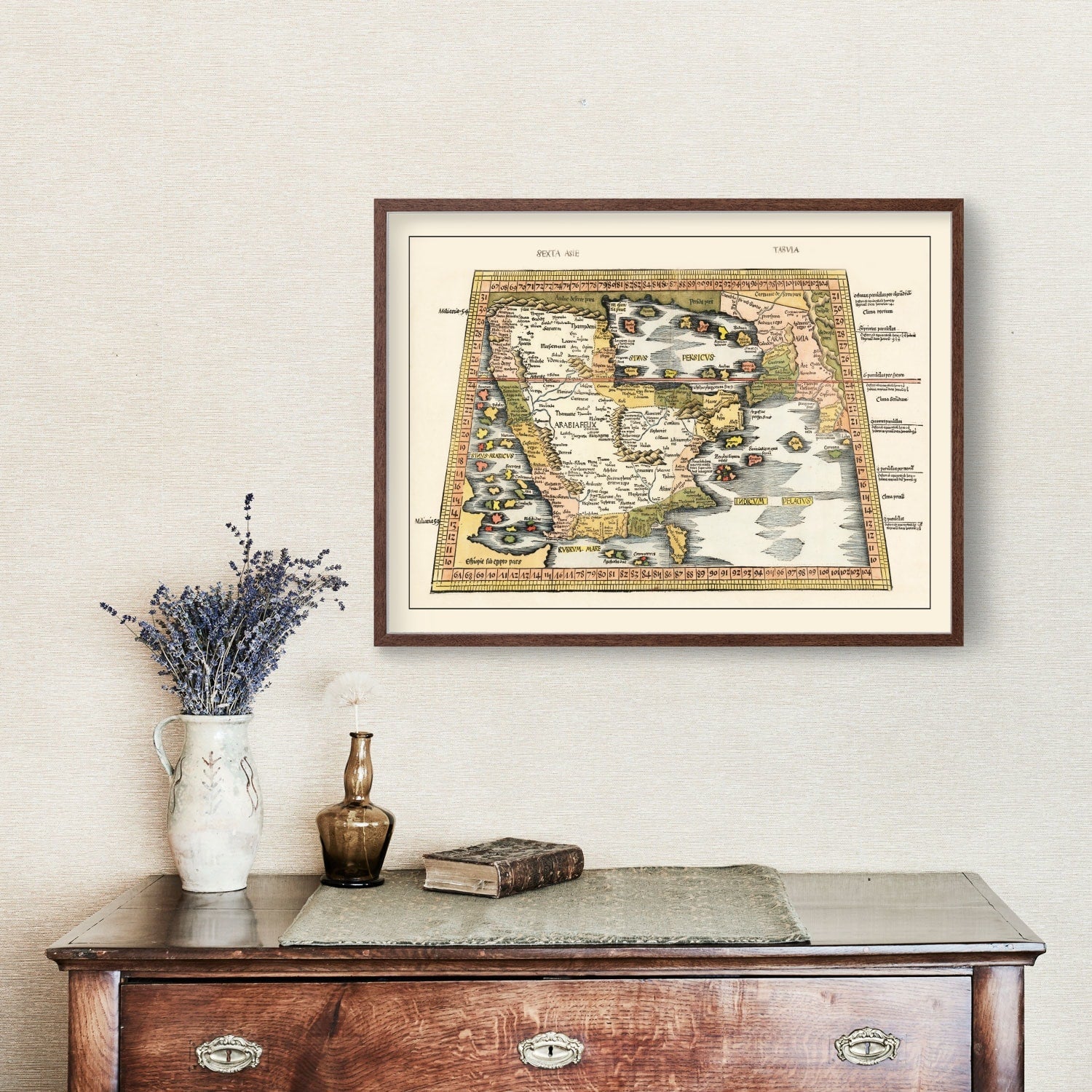 Vintage Arabia Map 1513 - Concordia Style Boutique