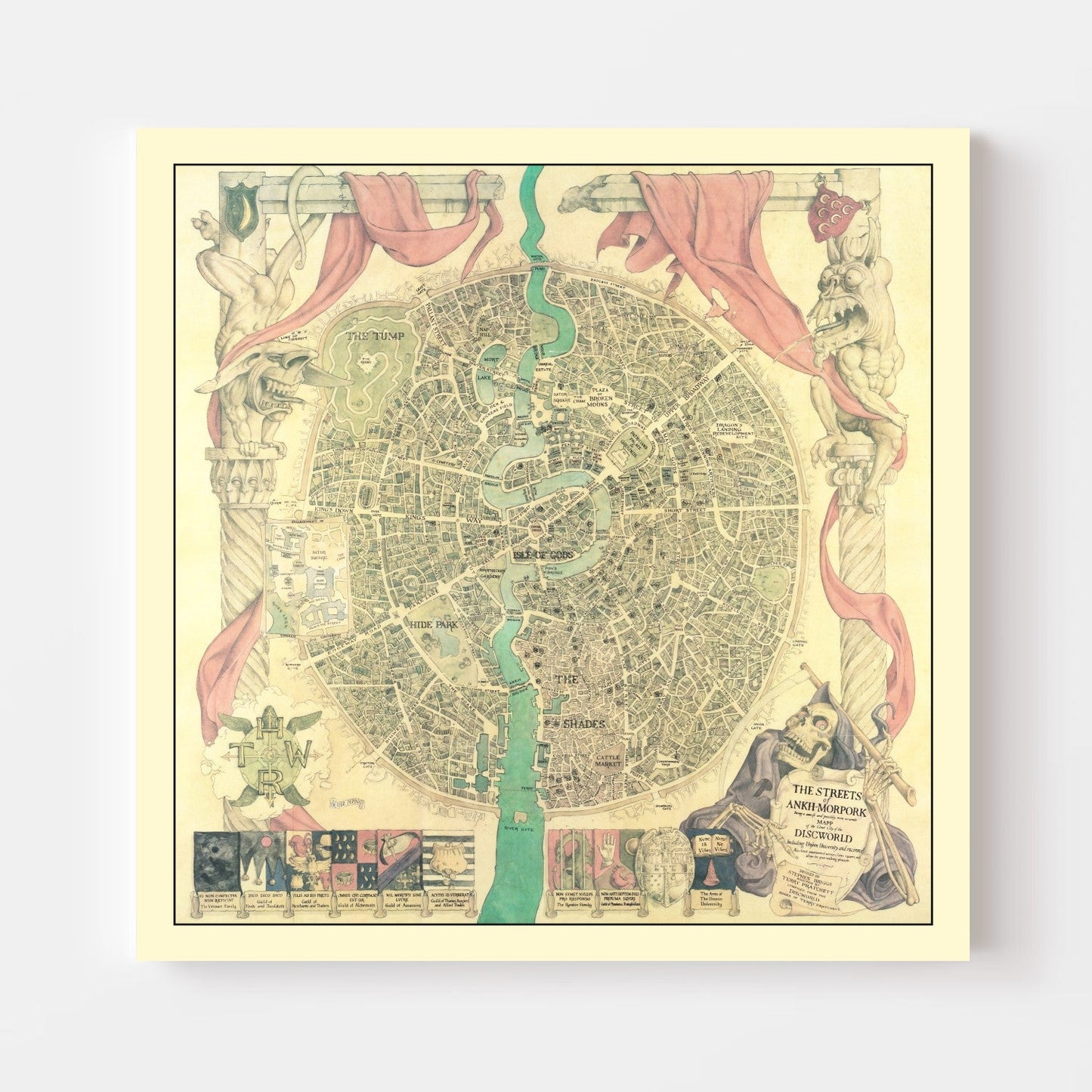 Vintage Discworld Map 1993 - Concordia Style Boutique