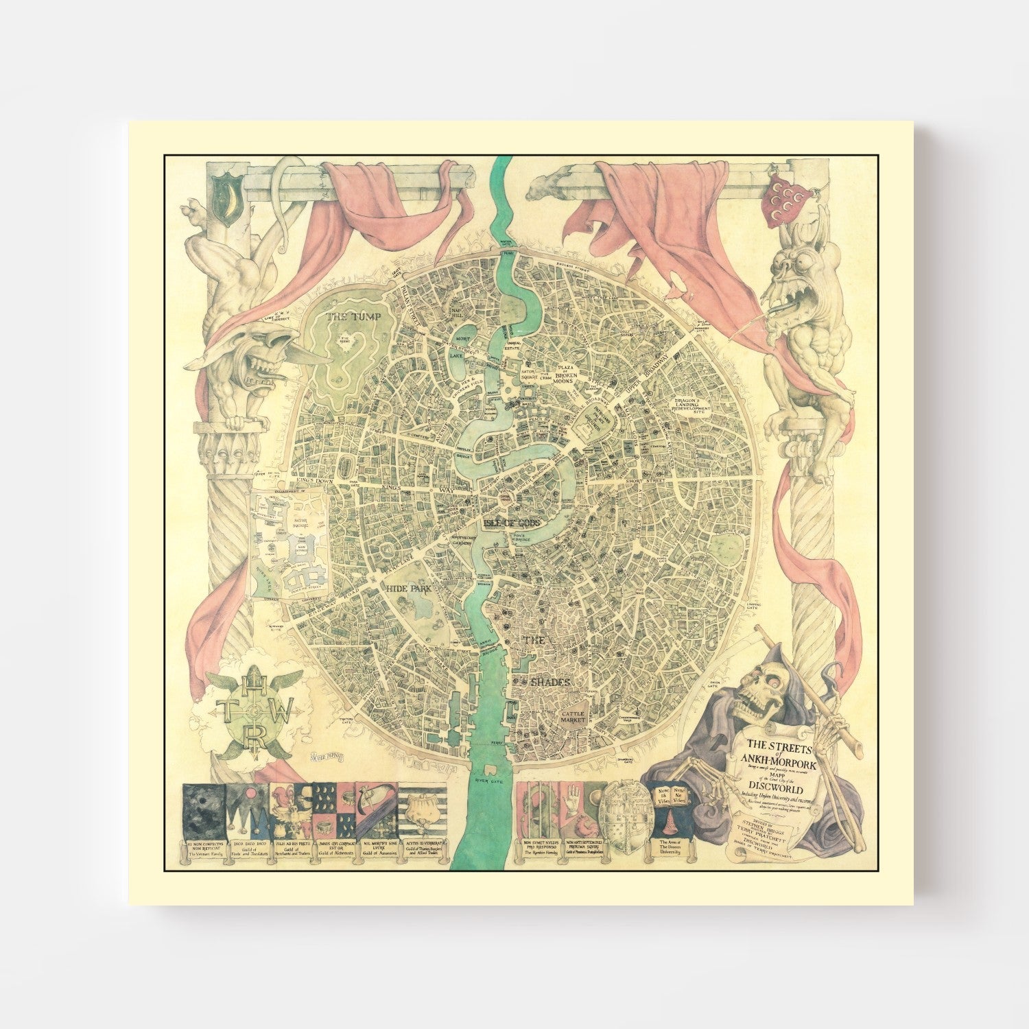 Vintage Discworld Map 1993 - Concordia Style Boutique