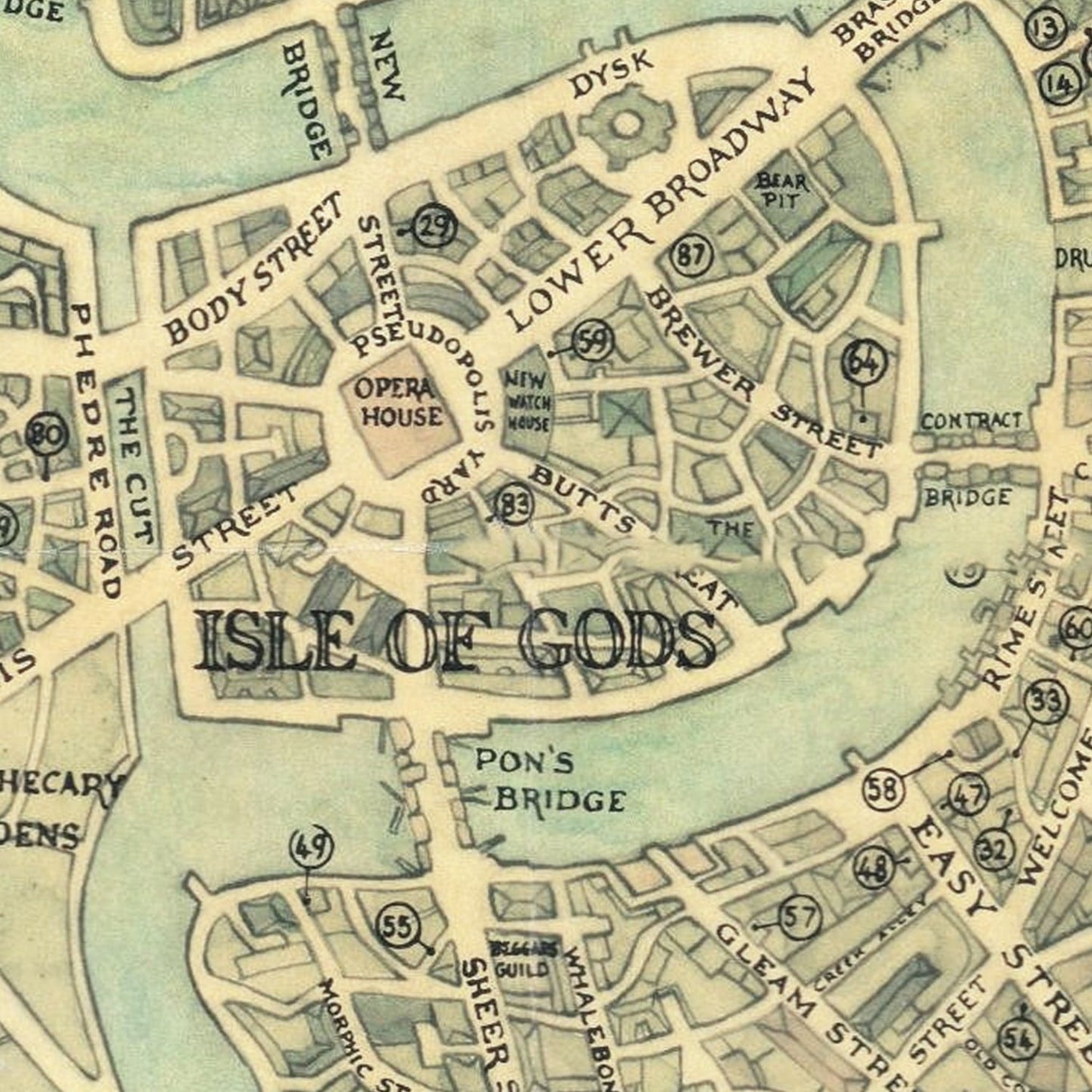 Vintage Discworld Map 1993 - Concordia Style Boutique