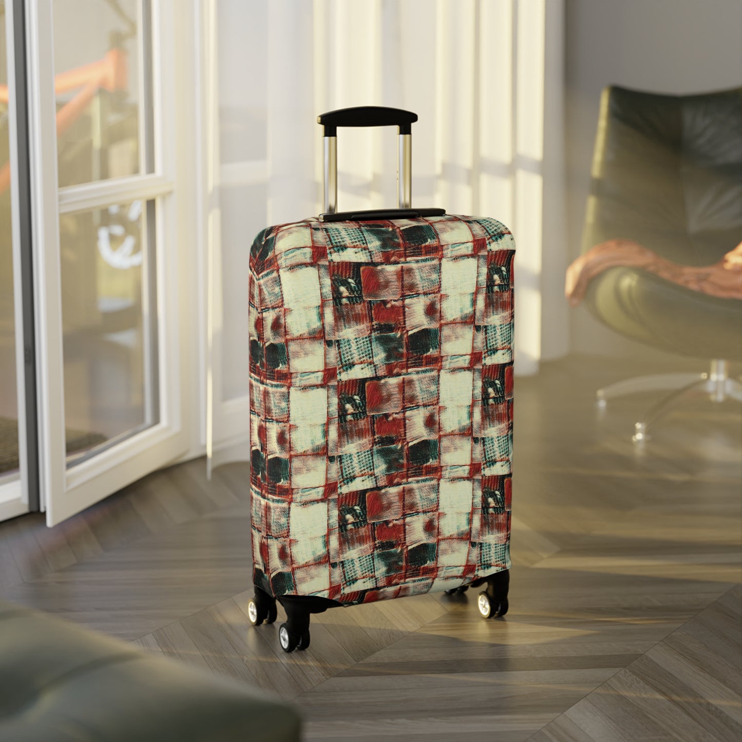 Luggage Cover - "Square Dance" - Premium Luggage Cover from Concordia Style Boutique - Just $31.25! Shop now at Concordia Style Boutique