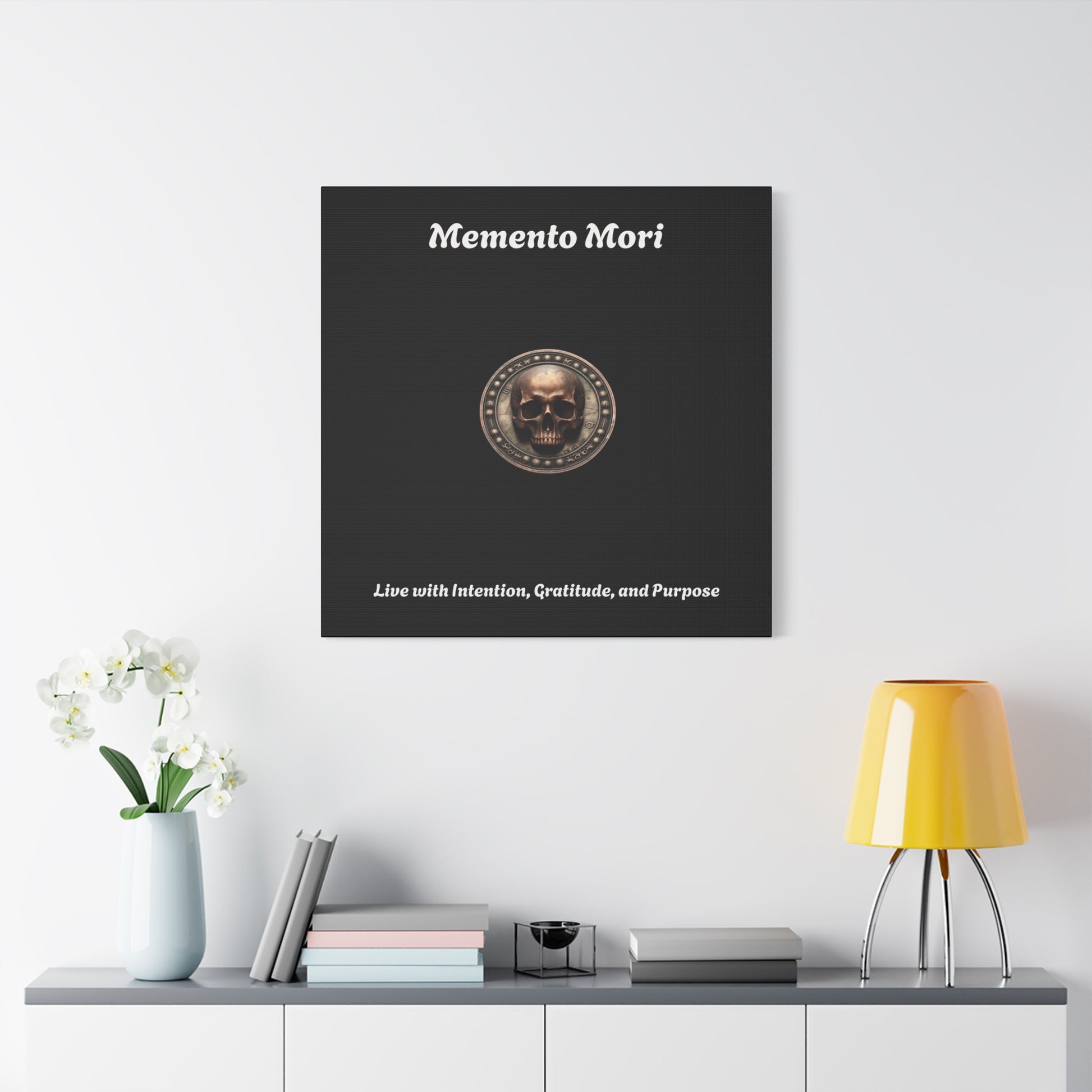 "Memento Mori" Matte Canvas - Inspirational Wall Art -"Live with Intention, Gratitude, and Purpose" - Premium Canvas from Concordia Style Boutique - Just $56.56! Shop now at Concordia Style Boutique