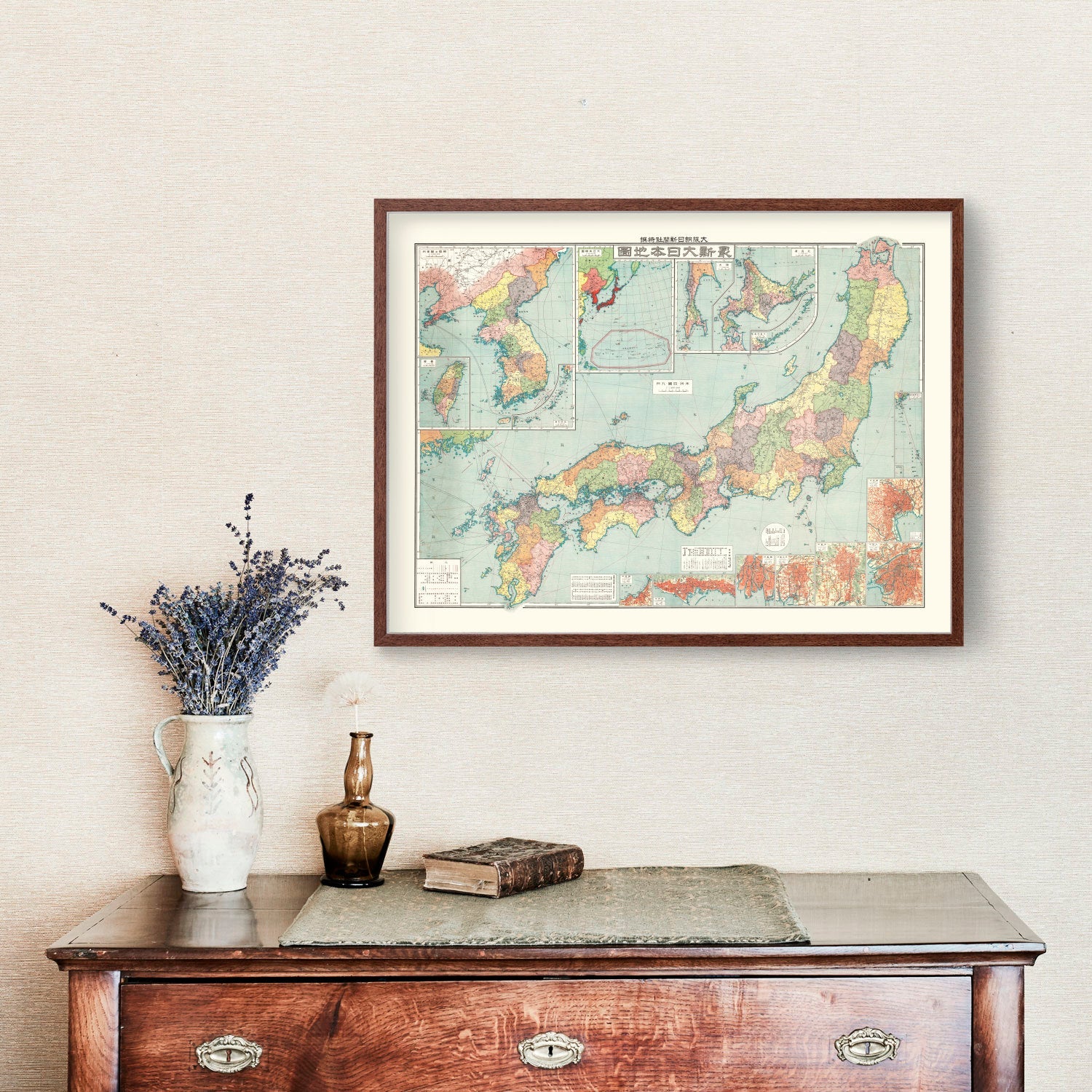 Vintage Empire of Japan Map 1933 - Concordia Style Boutique