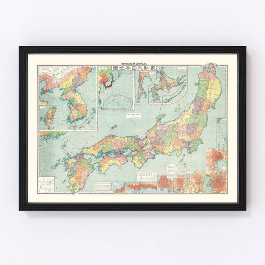 Vintage Empire of Japan Map 1933 - Concordia Style Boutique