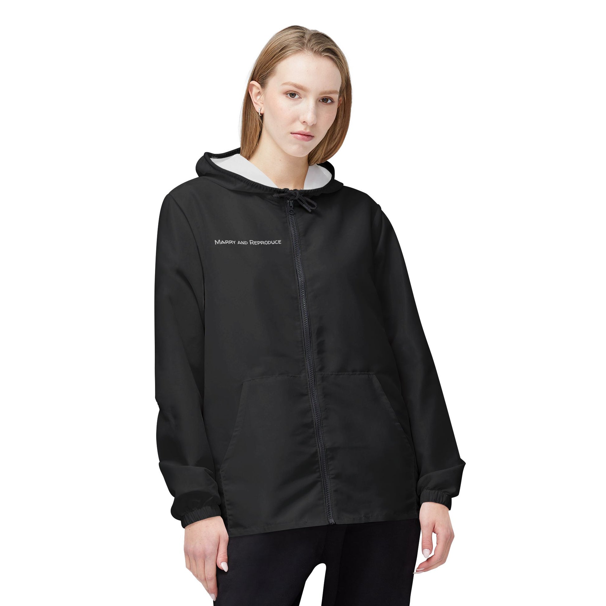 Windbreaker Jacket - "Marry and Reproduce" - Premium Outerwear from Concordia Style Boutique - Just $108.18! Shop now at Concordia Style Boutique