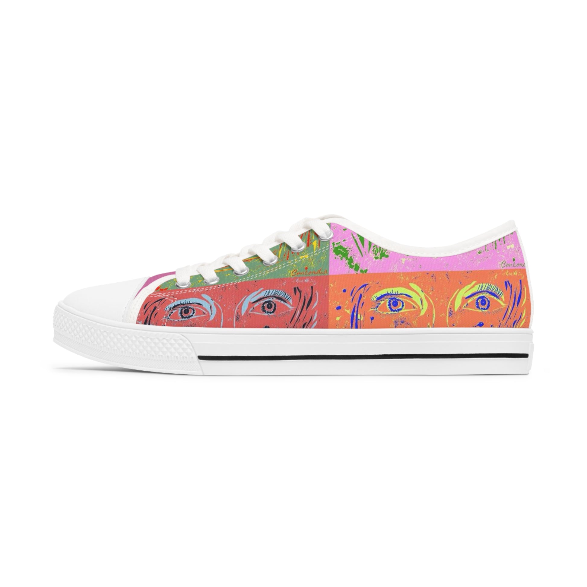 Women's Low Top Sneakers - "Woman Goes Pop!" - Premium Shoes from Concordia Style Boutique - Just $57.82! Shop now at Concordia Style Boutique