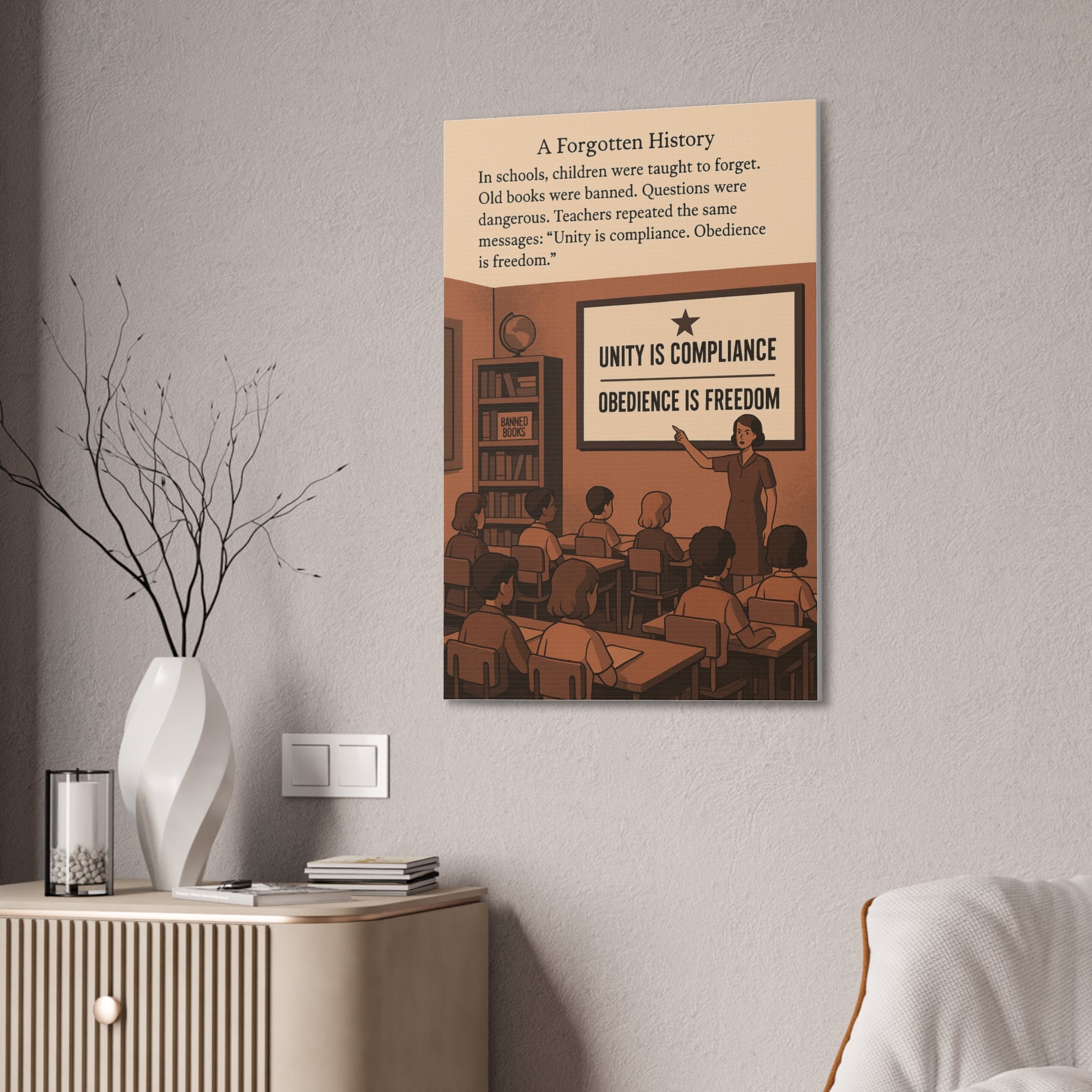 Educational Canvas Print - Unity is Compliance, Obedience is Freedom - Thought-Provoking Art for Classroom Decor - Premium Canvas from Concordia Style Boutique - Just $126.07! Shop now at Concordia Style Boutique