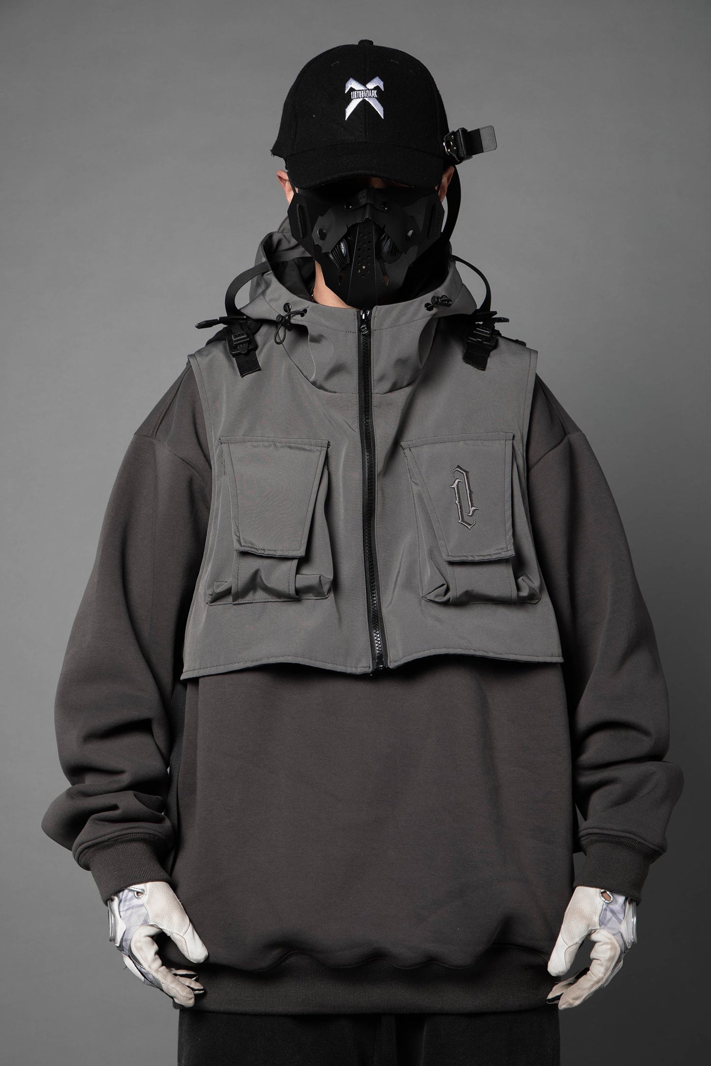 HiH34 Grey Tech Guard Hoodie - Concordia Style Boutique