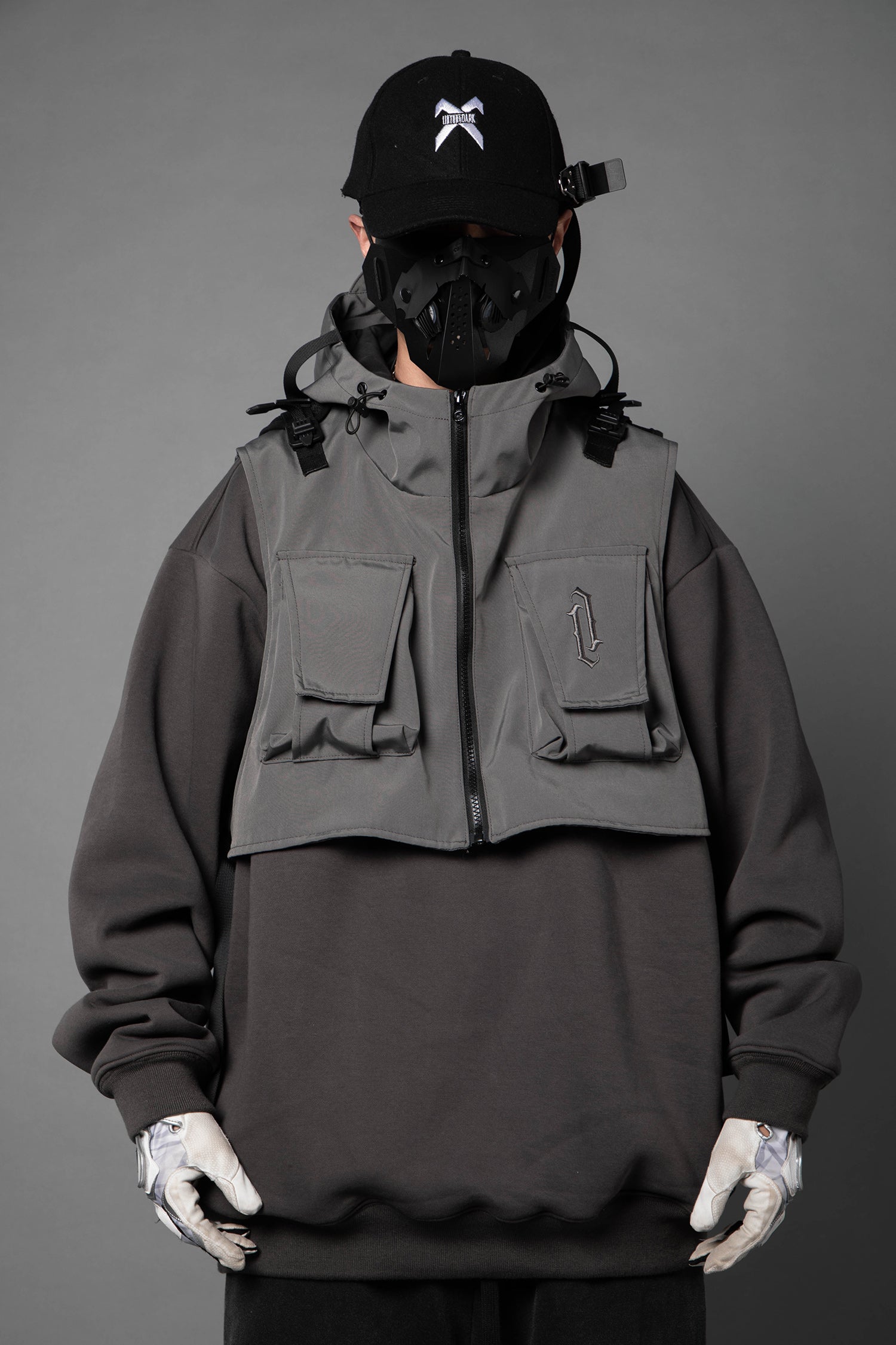 HiH34 Grey Tech Guard Hoodie - Concordia Style Boutique