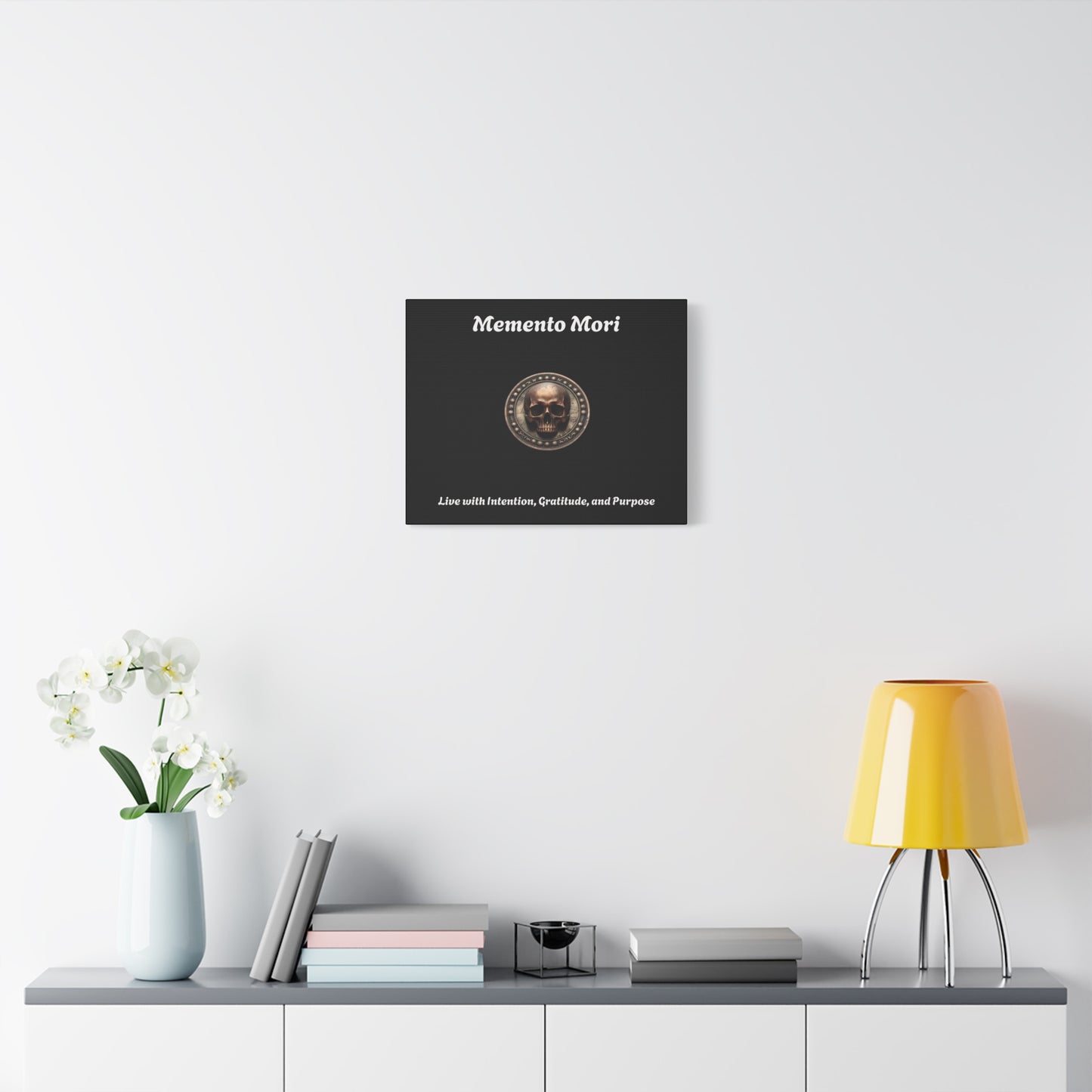 "Memento Mori" Matte Canvas - Inspirational Wall Art -"Live with Intention, Gratitude, and Purpose" - Premium Canvas from Concordia Style Boutique - Just $56.56! Shop now at Concordia Style Boutique