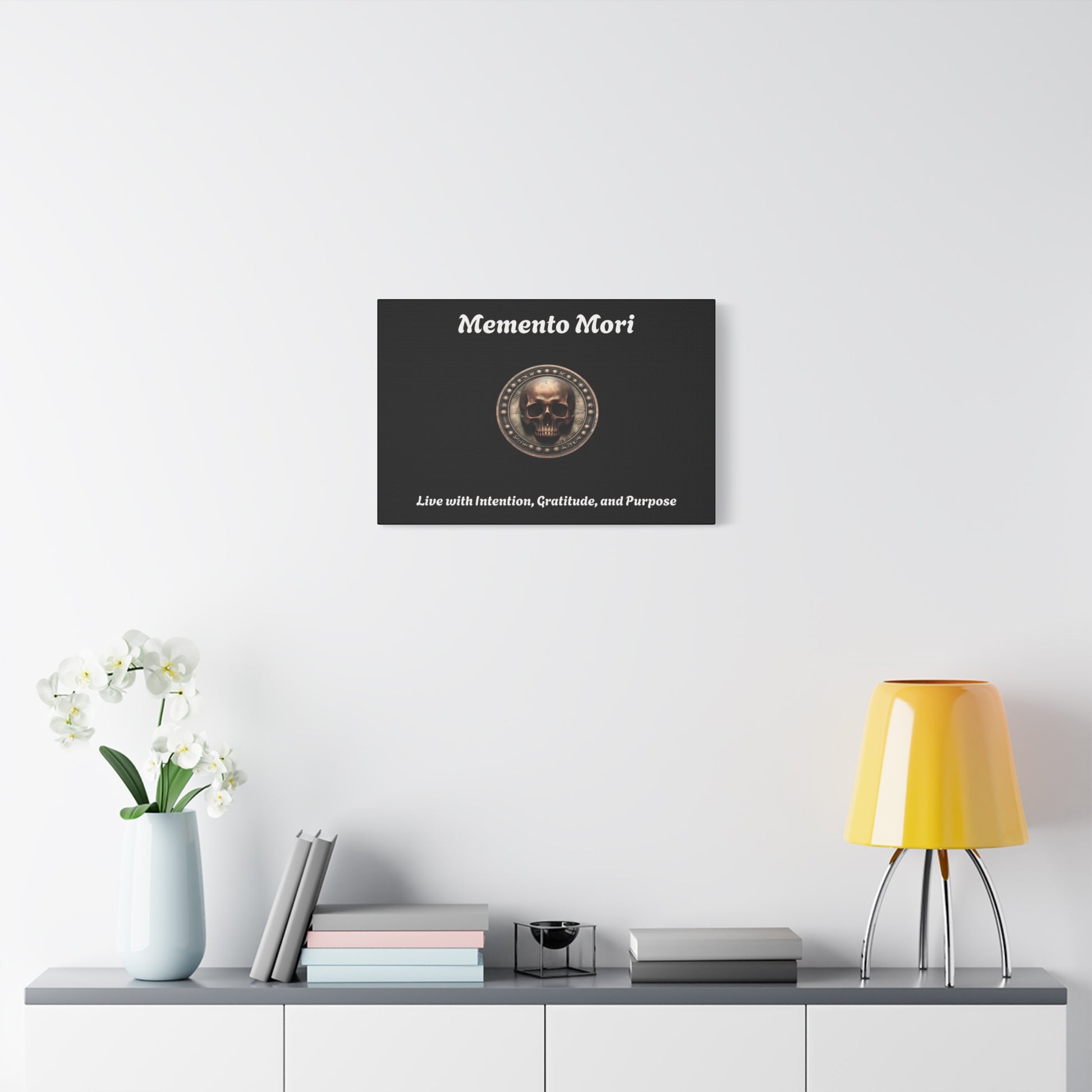 "Memento Mori" Matte Canvas - Inspirational Wall Art -"Live with Intention, Gratitude, and Purpose" - Premium Canvas from Concordia Style Boutique - Just $56.56! Shop now at Concordia Style Boutique