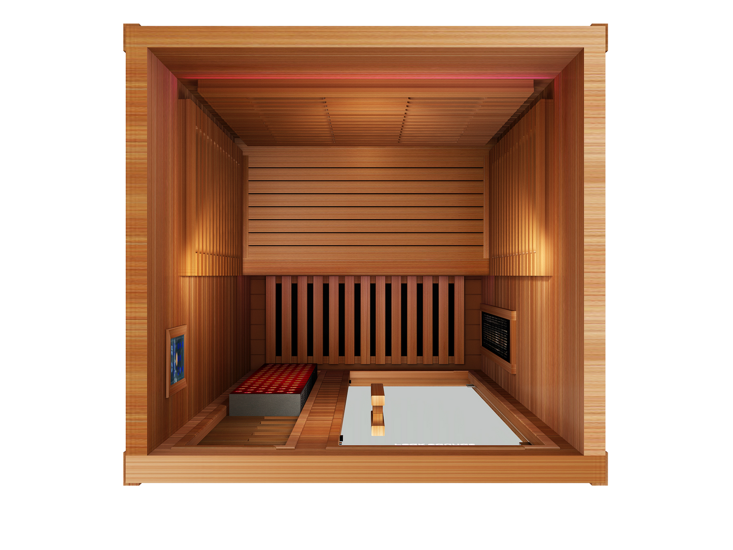 Peak Saunas Rainier 1-Person Full Spectrum Infrared Sauna with XL Medical-Grade Red Light Therapy & Smart WiFi App Control - Concordia Style Boutique