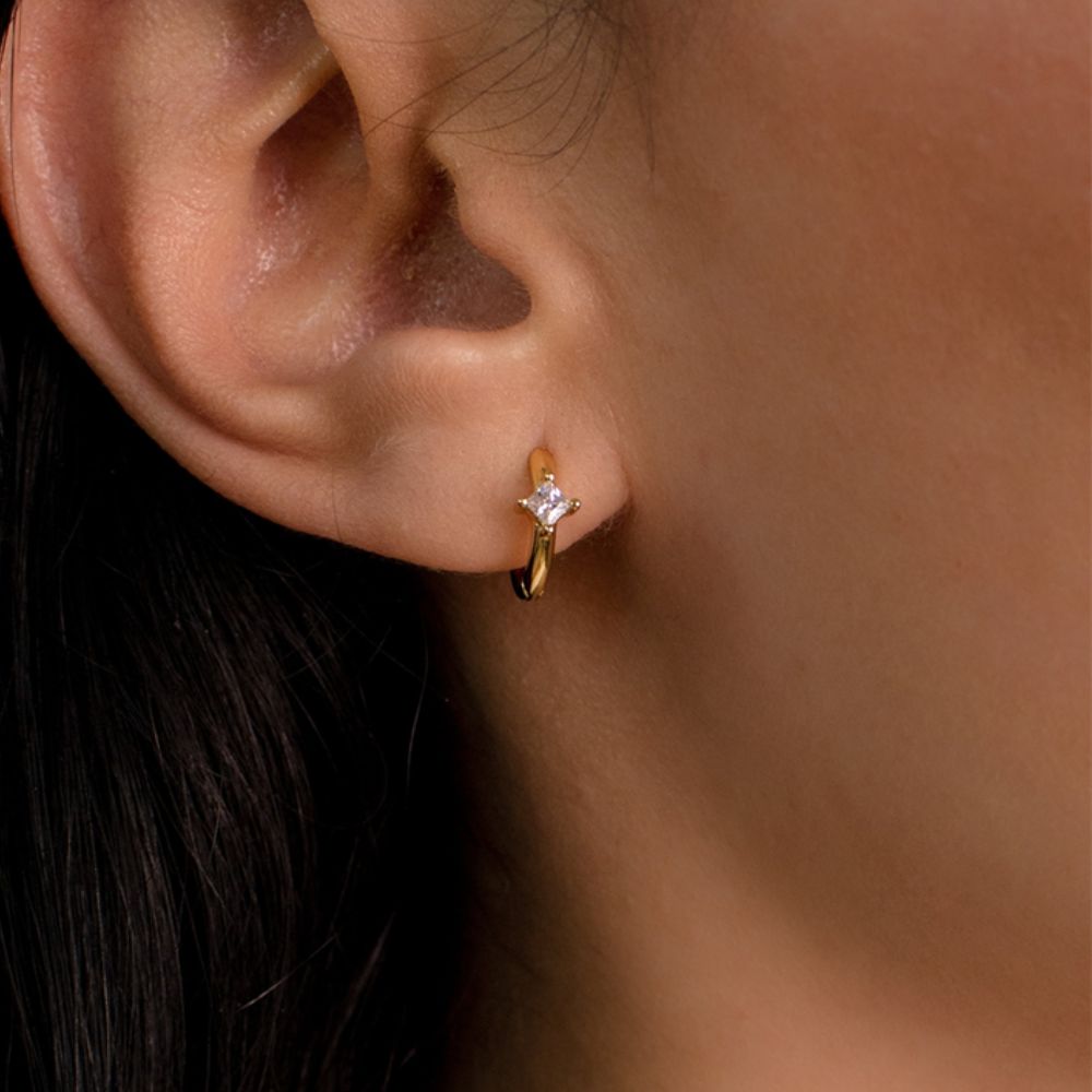 DIAMOND HUGGIE EARRINGS (PAIR) - Concordia Style Boutique