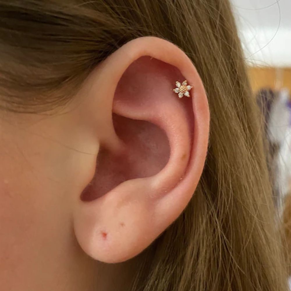 MINI SUNFLOWER CARTILAGE EARRINGS (PAIR) - Concordia Style Boutique