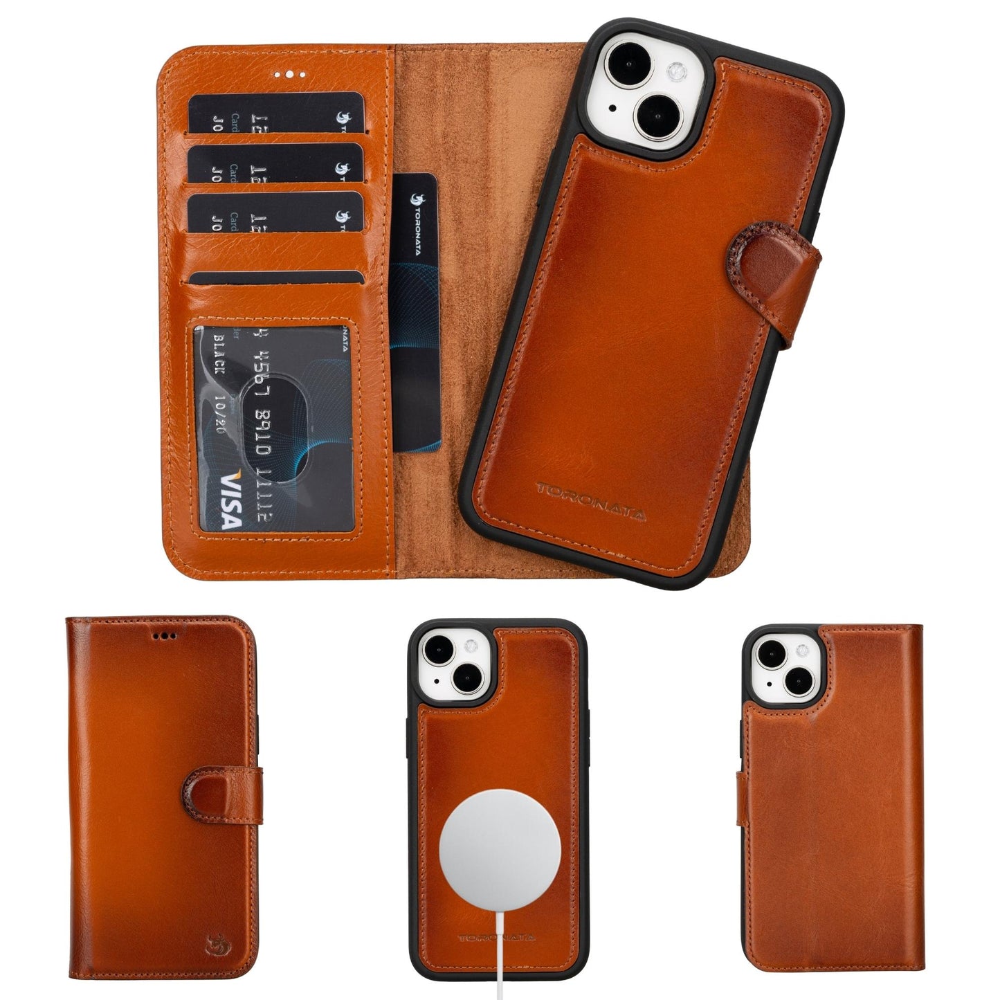 Casper iPhone 14 Series Detachable Leather Wallet Case - Concordia Style Boutique